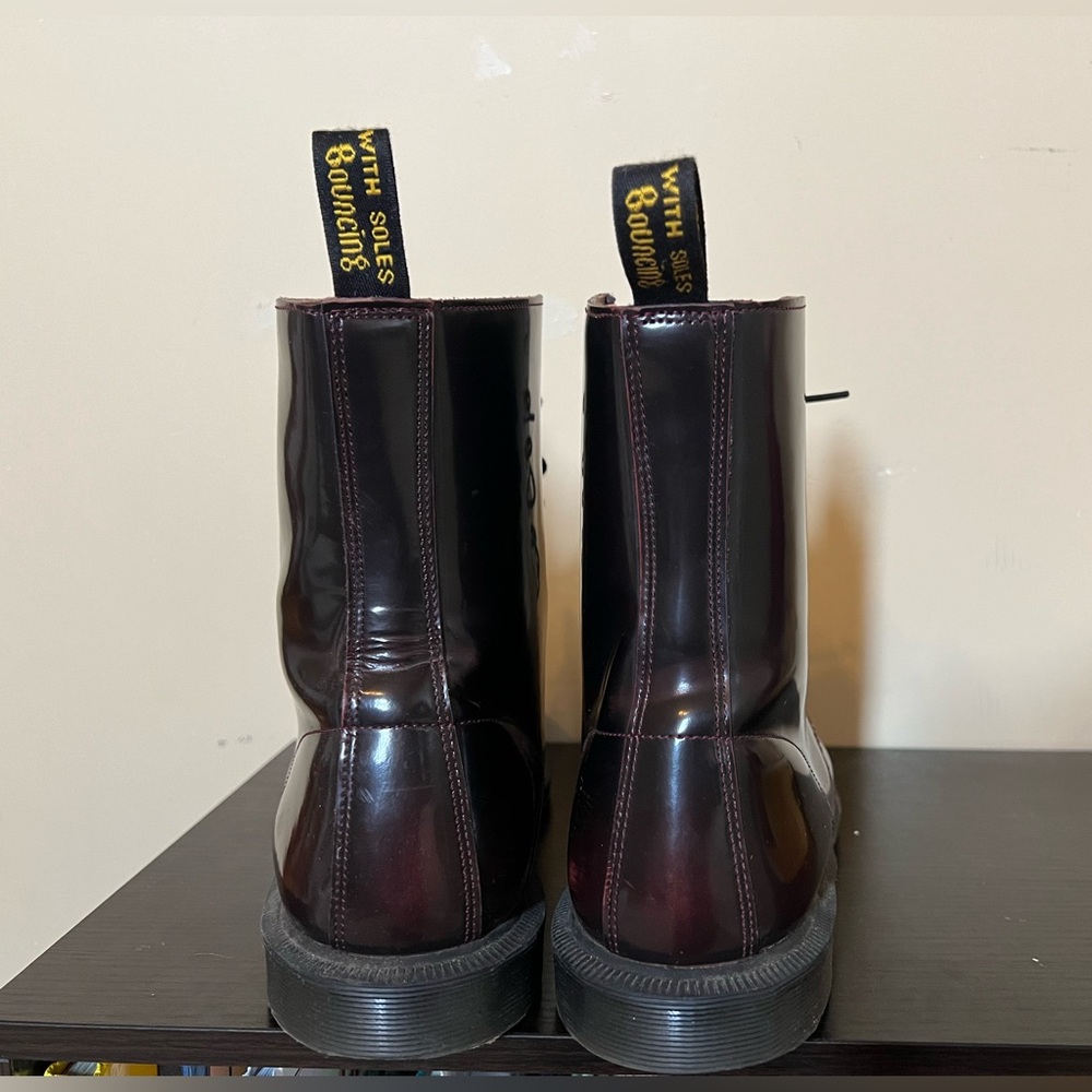 Dr. Martens | Elsham Lace-Up Boots in Cherry Red - Picture 4 of 9